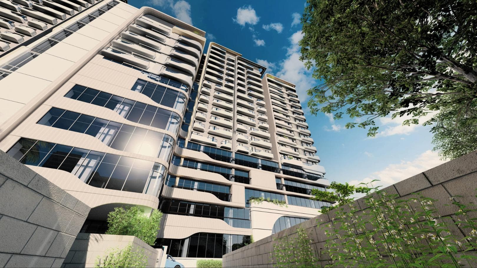 Modern residential development